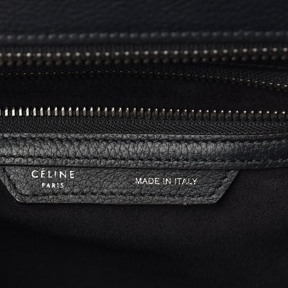Celine Drummed Calfskin Micro Luggage Black 6 of 9