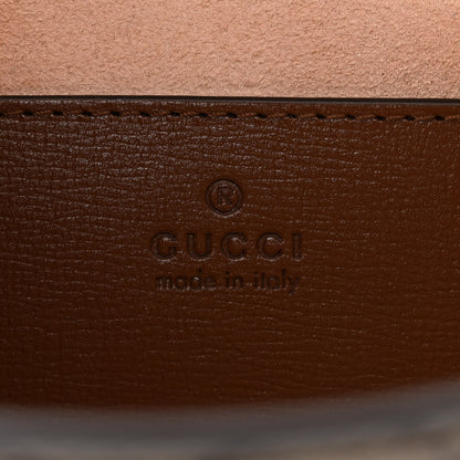Gucci GG Supreme Monogram Azalea Calfskin Web Mini Horsebit 1955 Chain Shoulder Bag Beige Ebony Brown Sugar 6 of 9