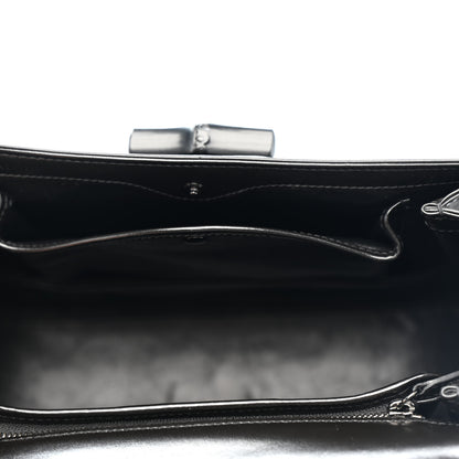 Gucci Boarded Dyana Lux Calfskin Web Monochrome Medium Bamboo 1947 Top Handle Bag Black 10 of 19
