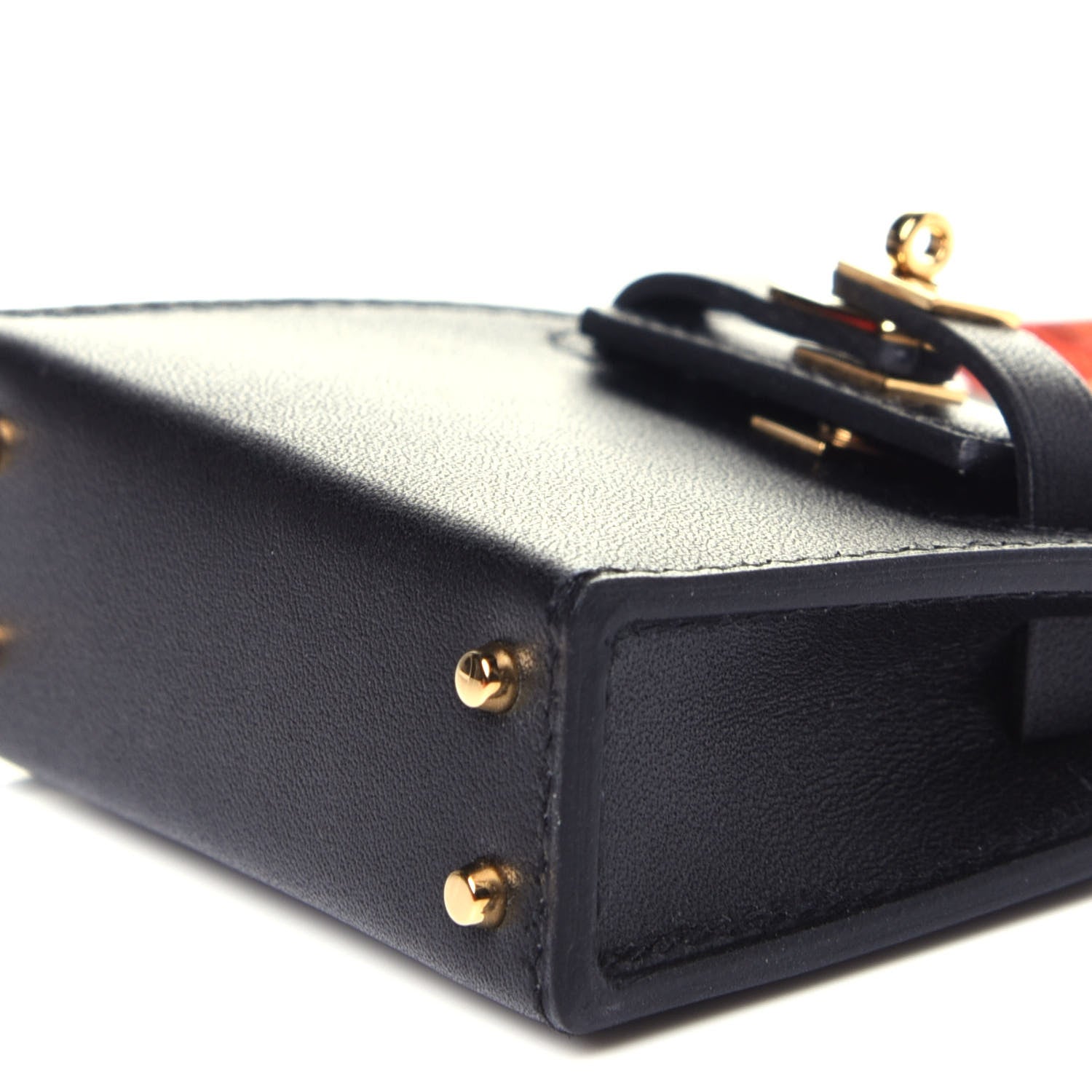 Hermes Tadelakt Mini Kelly Twilly Bag Charm Black 7 of 8