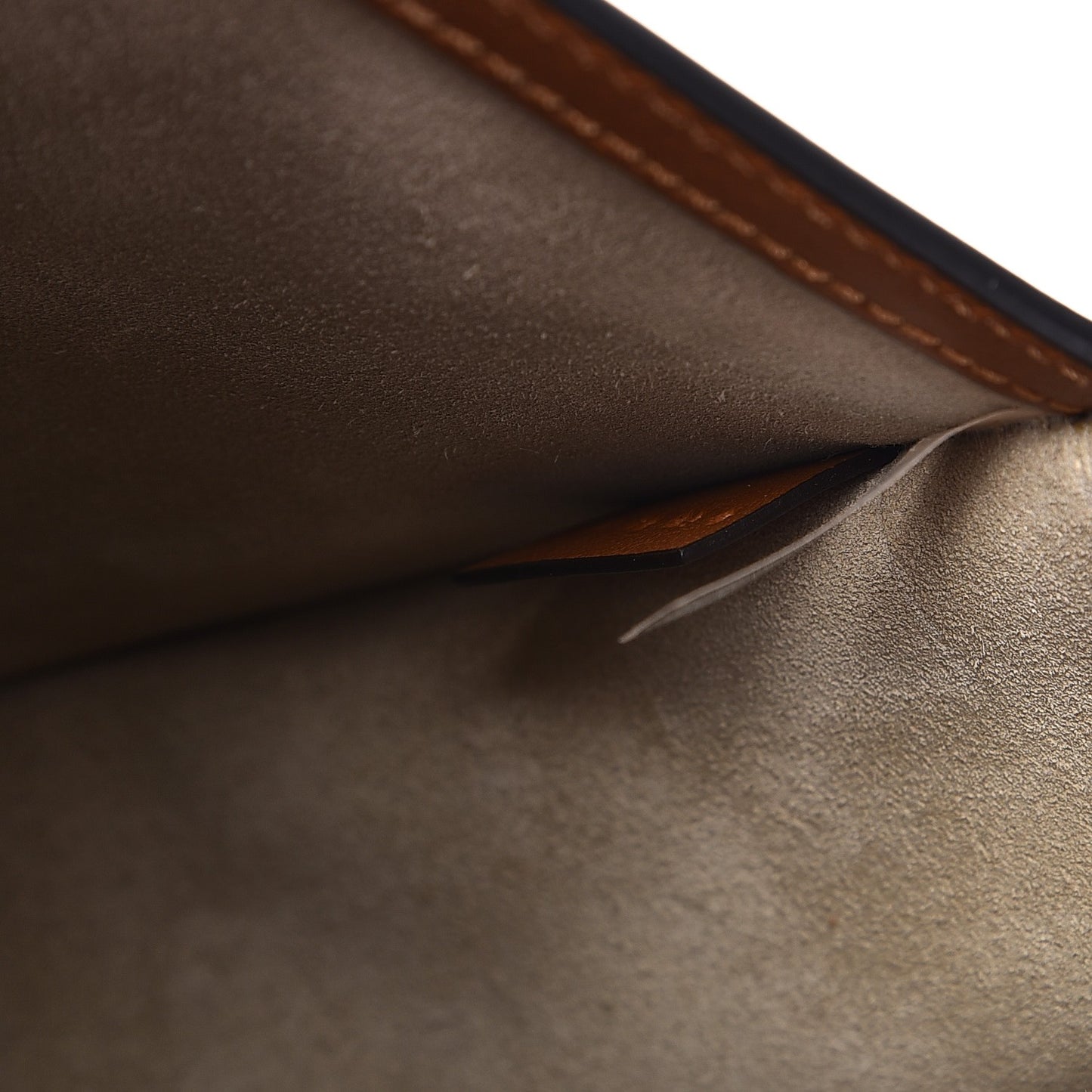 Calfskin Suede Medium Nile Bracelet Bag Caramel