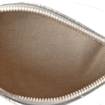 Gucci Sakai Be Green Calfskin Diagonal Stitched Mini Blondie Barrel Shoulder Bag Silver 5 of 10