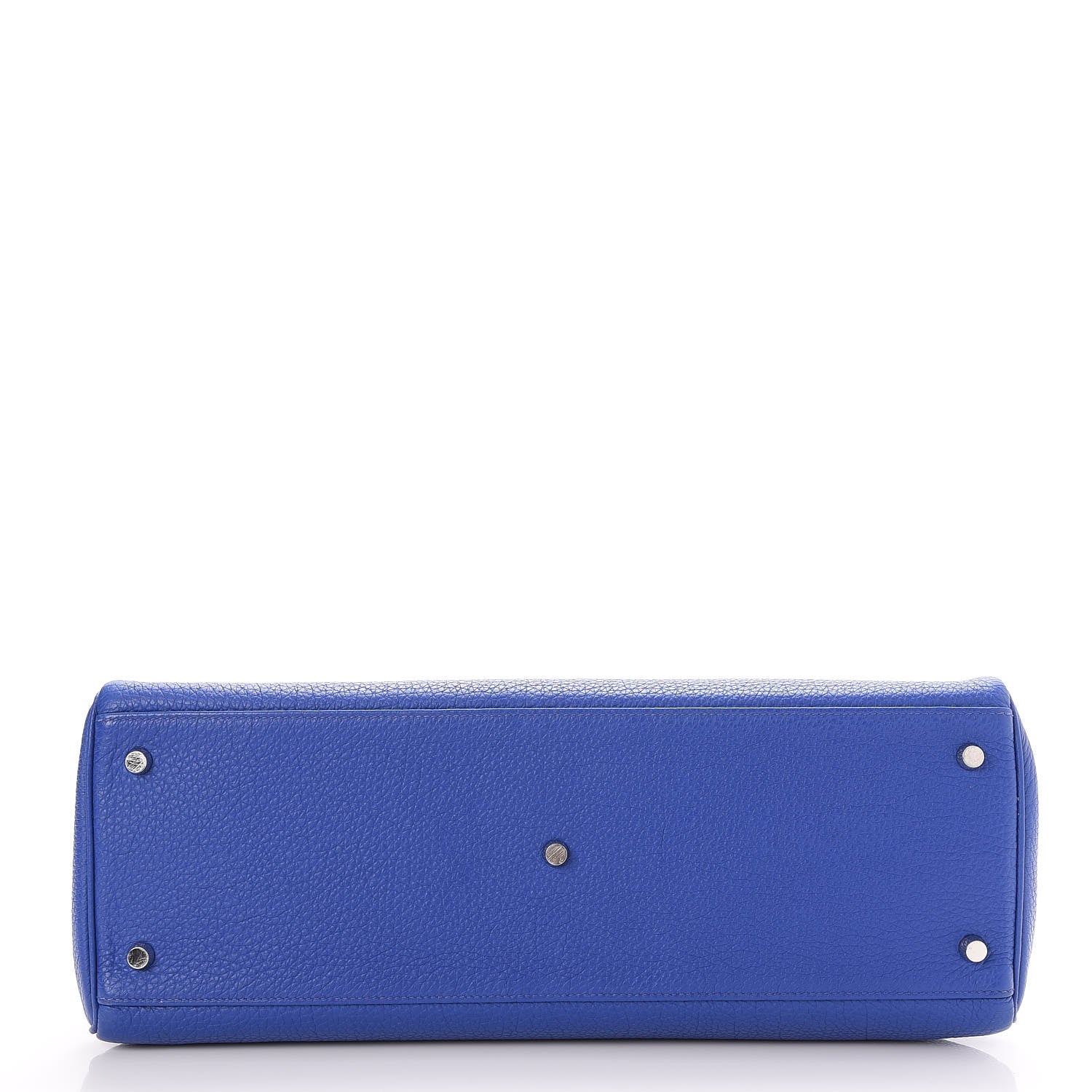 Hermes Taurillon Clemence Shoulder Kelly 40 Bleu Electrique 7 of 32