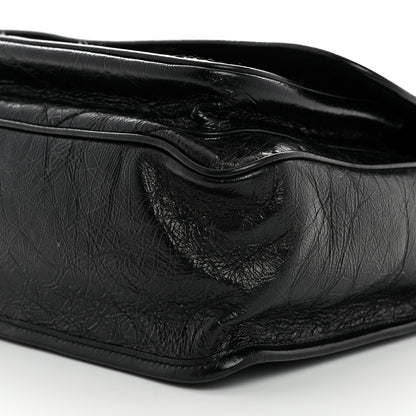Saint Laurent Crinkled Calfskin Matelasse Monogram Medium Niki Chain Satchel Black 10 of 10