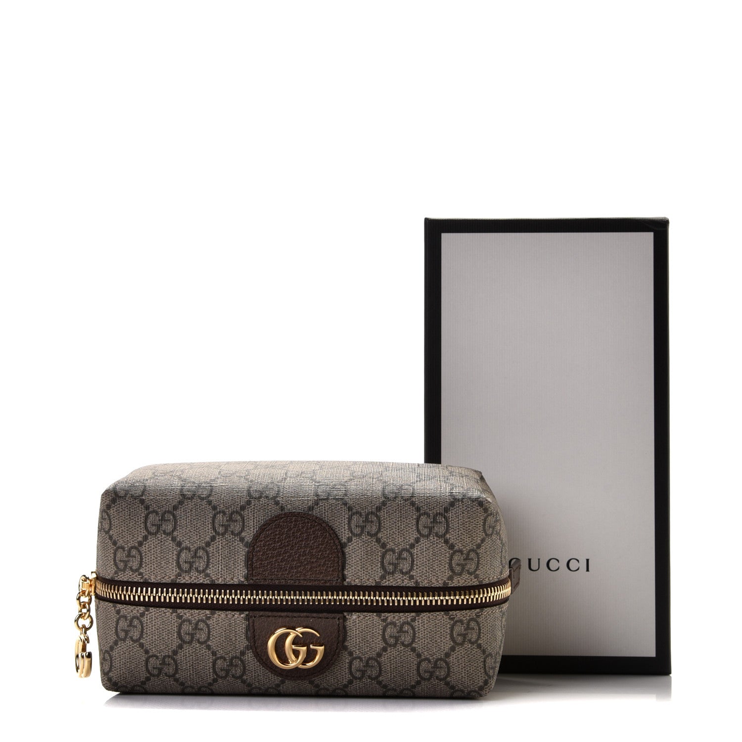 Gucci Soft GG Supreme Monogram Calfskin Medium Ophidia Cosmetic Case Beige Ebony New Acero 9 of 9