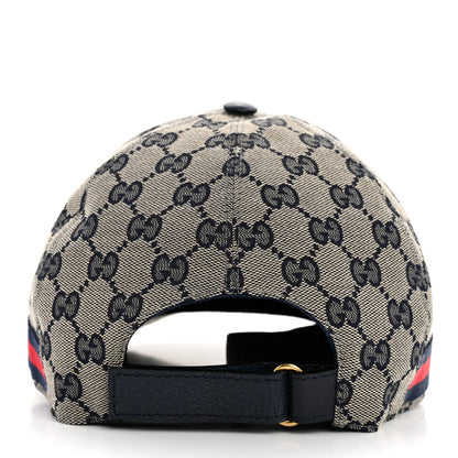 Gucci Monogram Web Baseball Hat XL Beige Blue 5 of 9