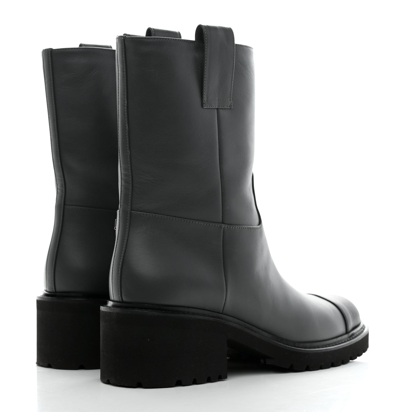 Calfskin CC Ankle Boots 39 Grey