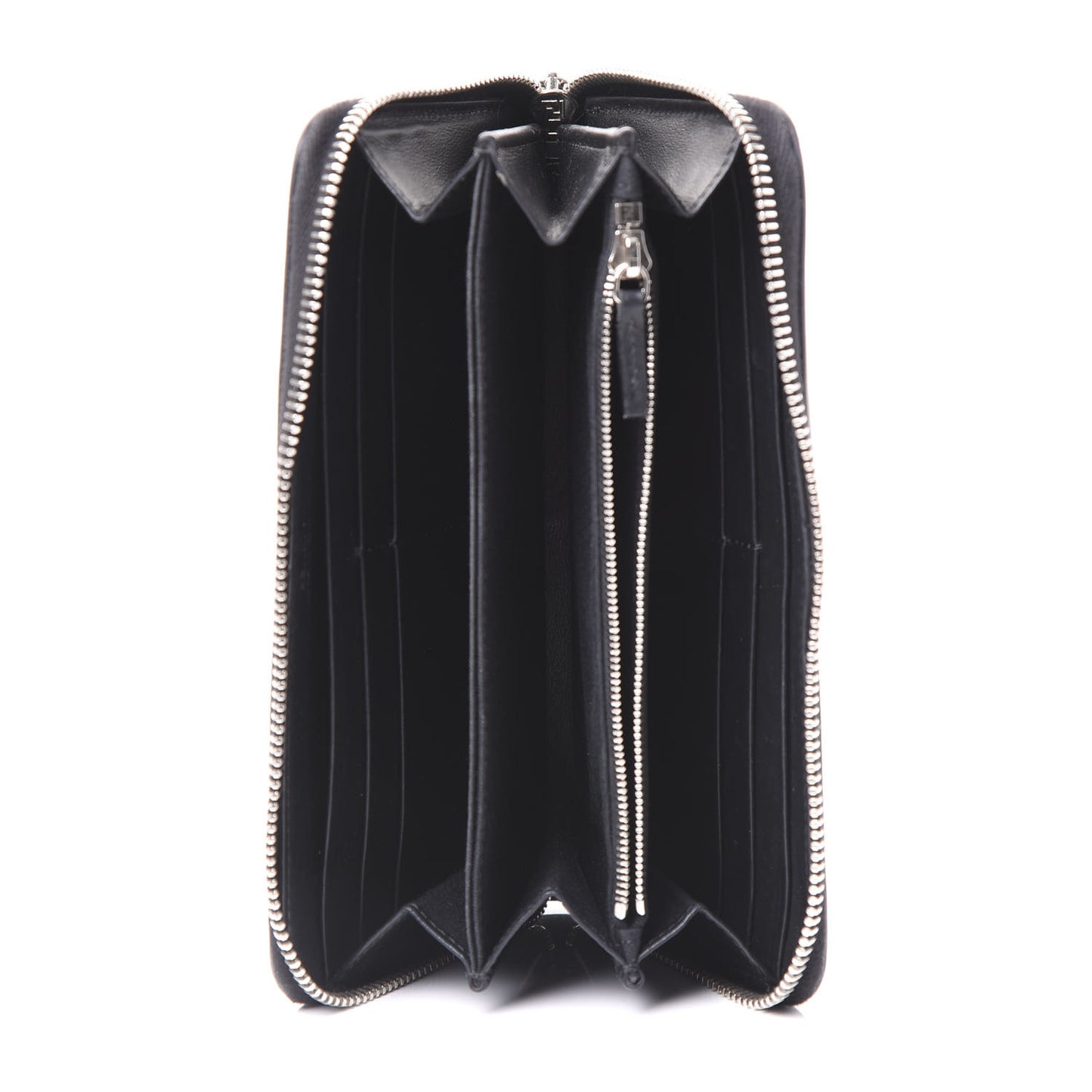 Vitello Century Hypnoteyes Zip Around Wallet Black