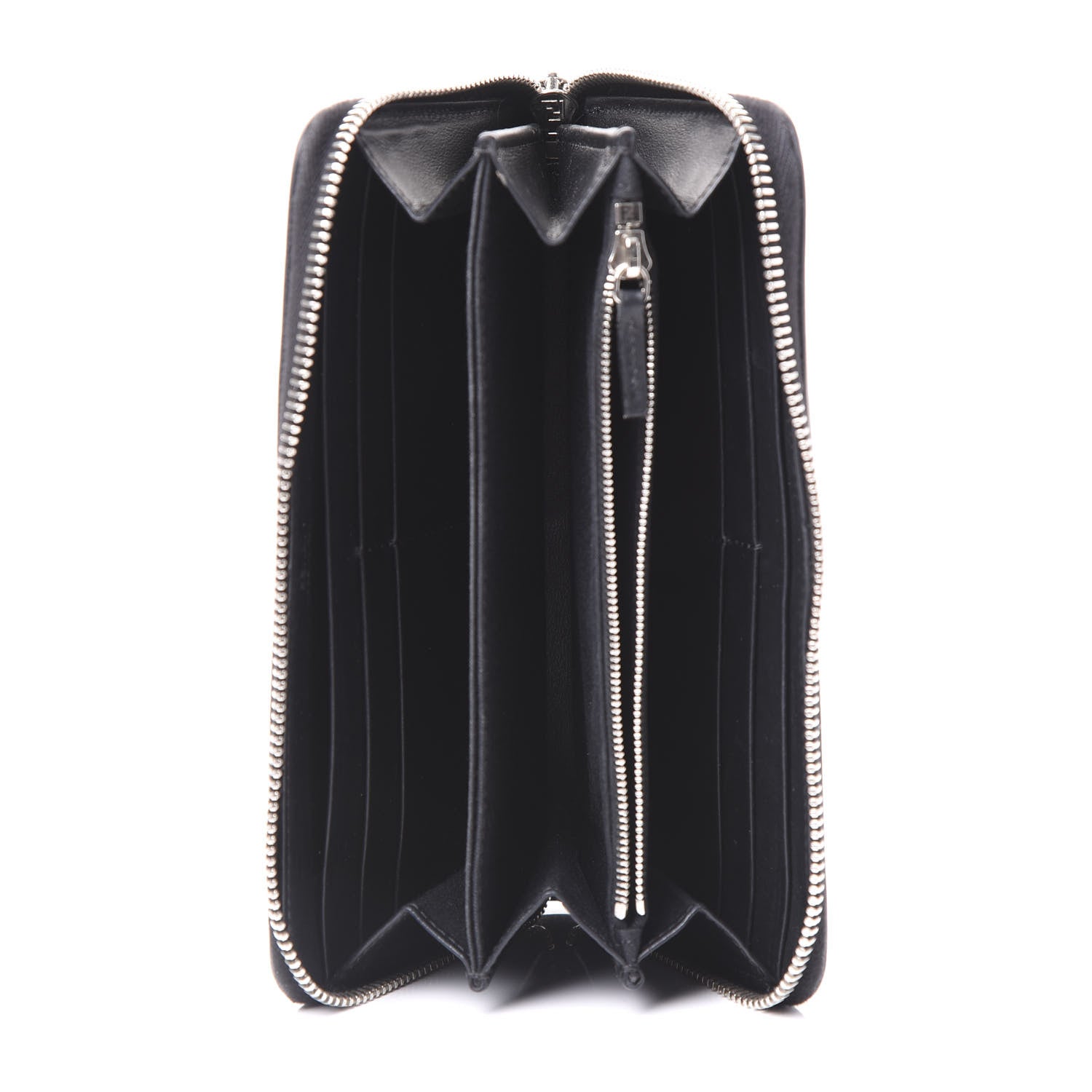 Fendi Vitello Century Hypnoteyes Zip Around Wallet Black 4 of 8