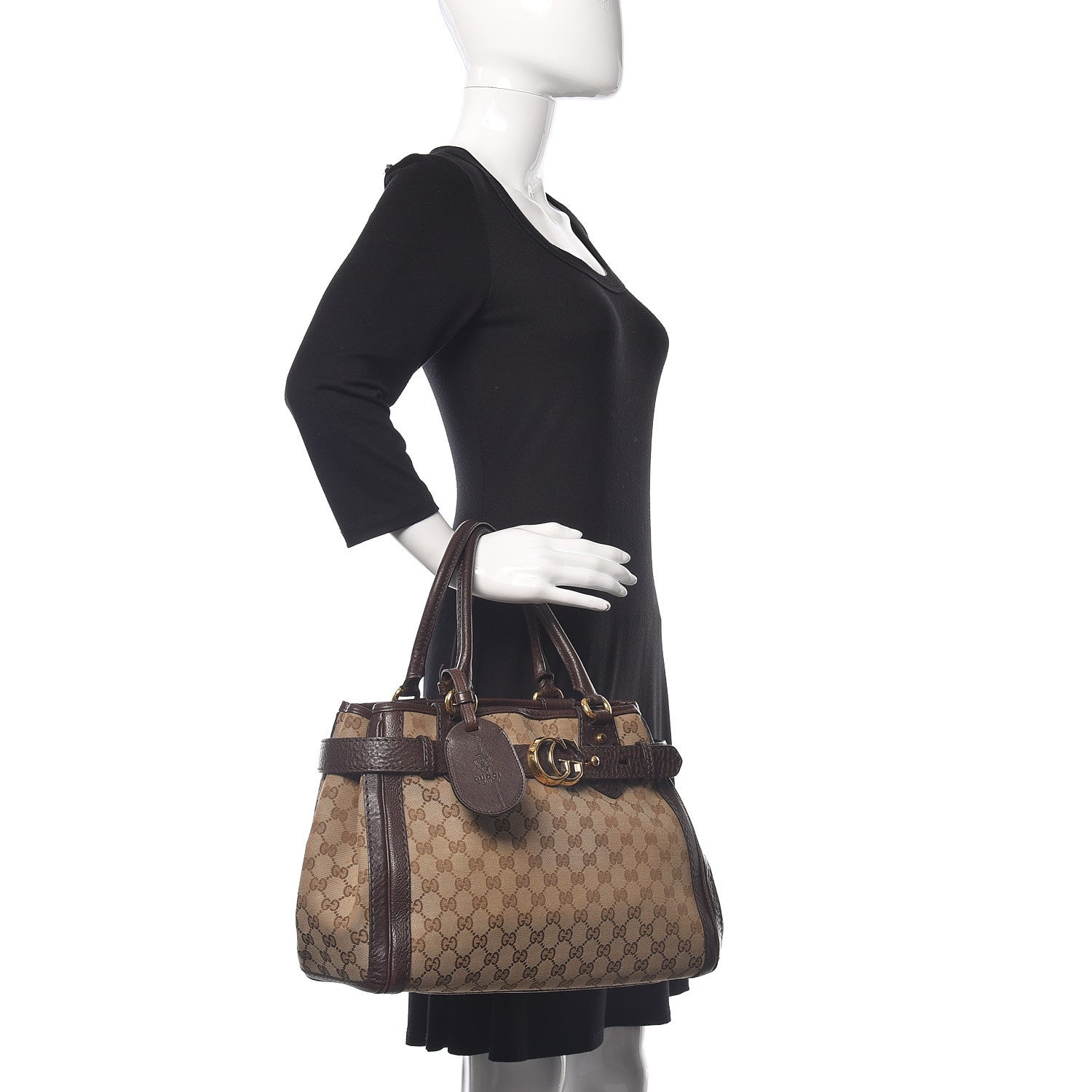 Gucci Monogram Medium GG Running Tote Dark Brown 2 of 10