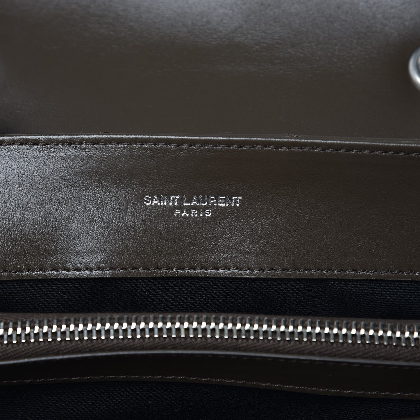Calfskin Y Quilted Monogram Small Loulou Chain Satchel Asphalt