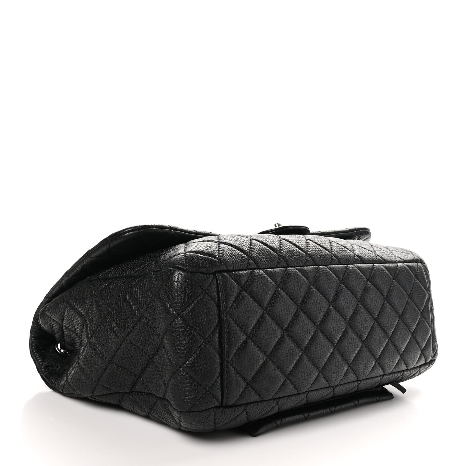 Chanel Calfskin Quilted Small XXL Travel Flap Bag Black 4 of 10