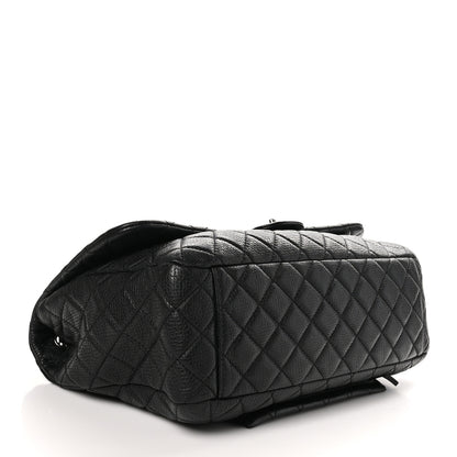 Chanel Calfskin Quilted Small XXL Travel Flap Bag Black 4 of 10