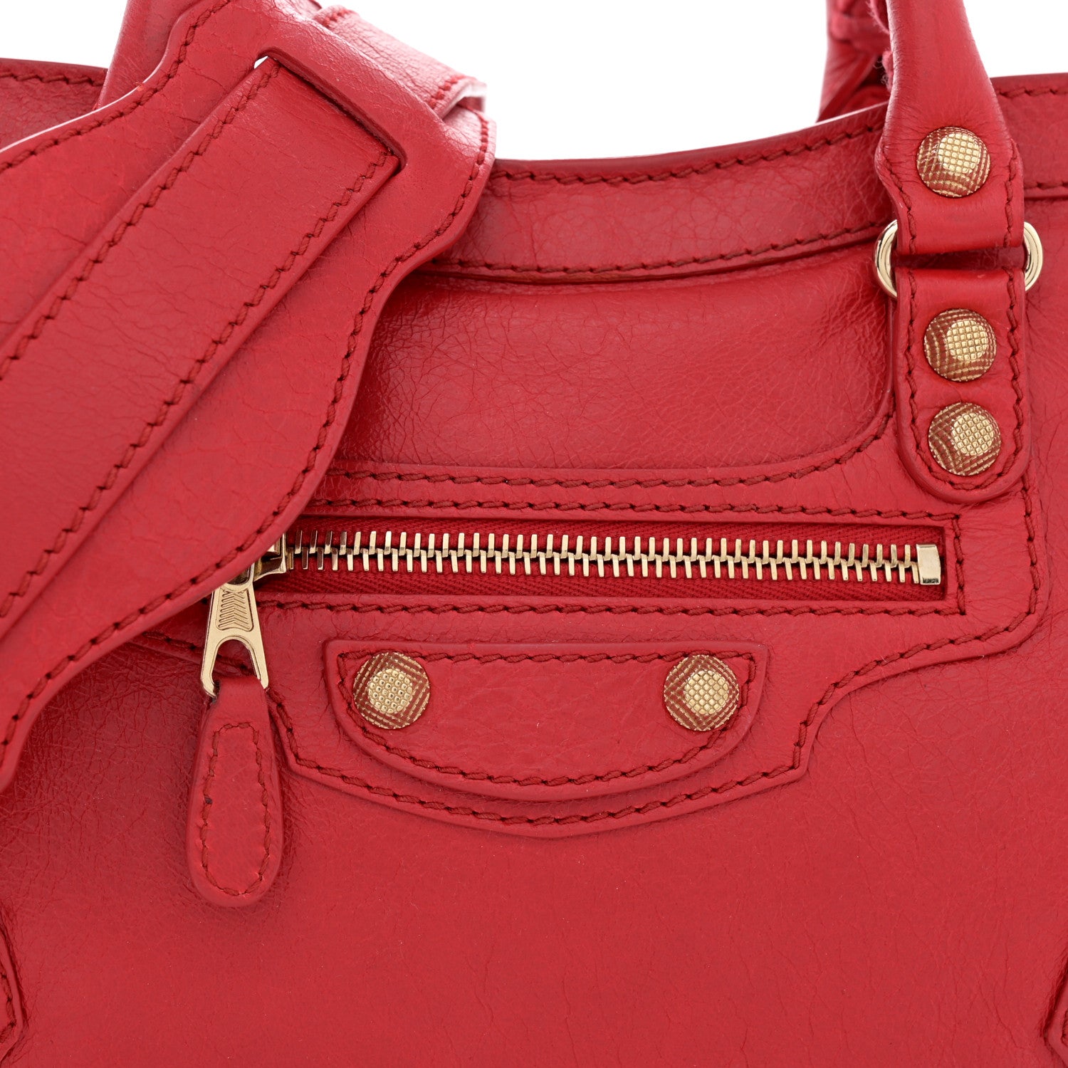 Balenciaga Agneau Giant 12 Gold Hardware S City Rouge Cardinal 8 of 14