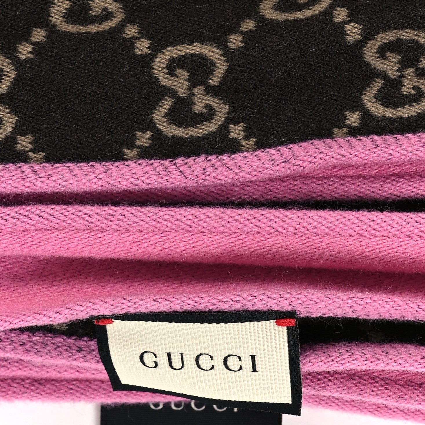 Gucci Wool Silk GG Monogram Ripon Simple Scarf Roseate 3 of 4