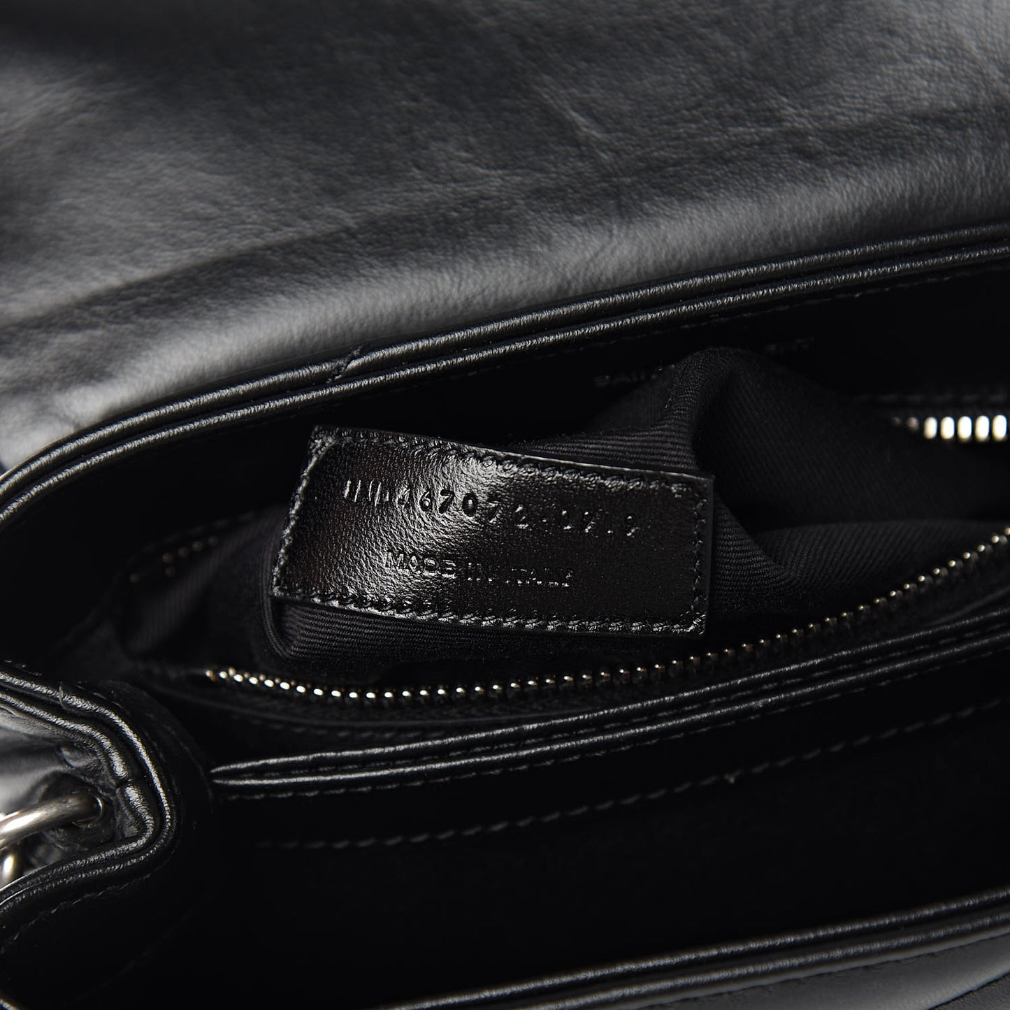 Calfskin Y Quilted Monogram Toy Loulou Crossbody Bag Black