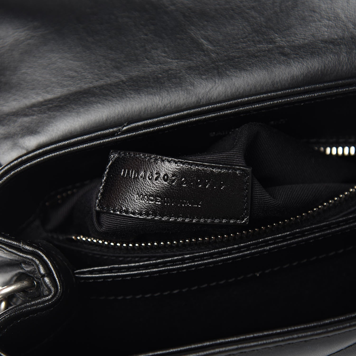 Saint Laurent Calfskin Y Quilted Monogram Toy Loulou Crossbody Bag Black 7 of 10