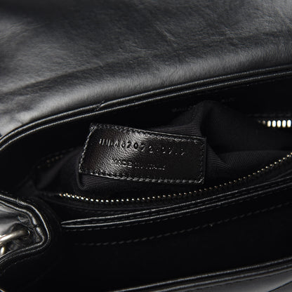 Saint Laurent Calfskin Y Quilted Monogram Toy Loulou Crossbody Bag Black 7 of 10