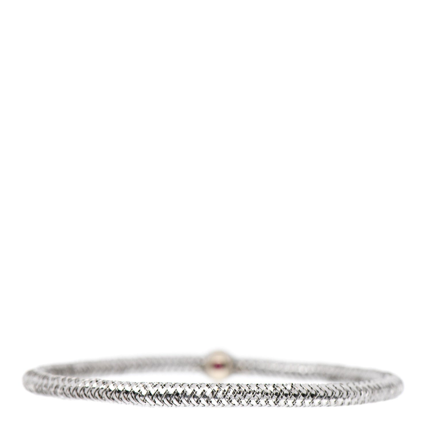 Roberto Coin 18K White Gold Diamond Narrow Primavera Bracelet 2 of 3