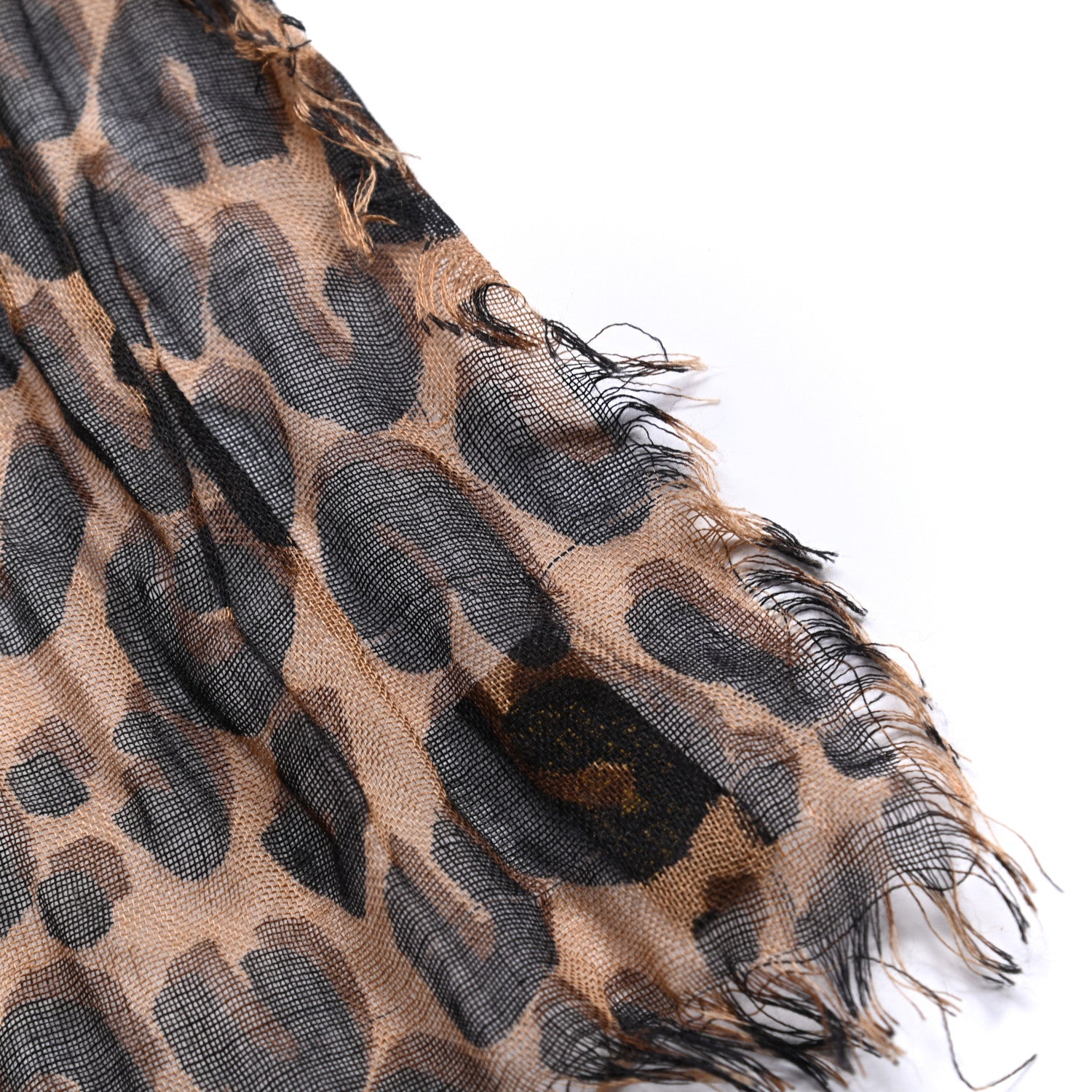 Louis Vuitton Cashmere Silk Leopard Etole Stole Marron 6 of 6