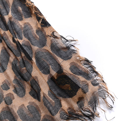 Louis Vuitton Cashmere Silk Leopard Etole Stole Marron 6 of 6