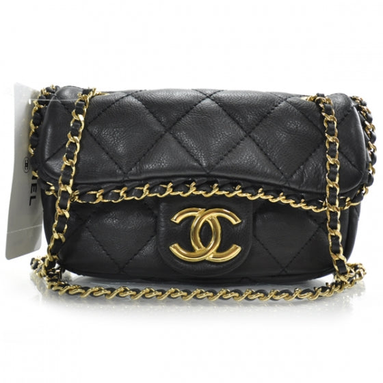 Chanel Leather Mini Chain Me Flap Black 1 of 11