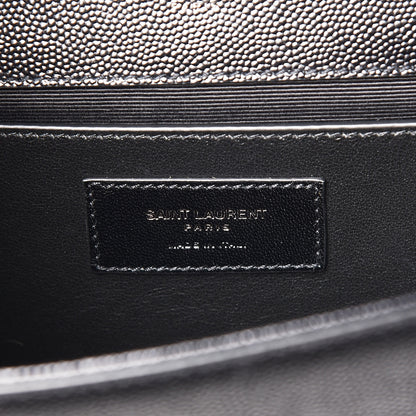Saint Laurent Grain De Poudre Medium Classic Monogram Kate Satchel Black 8 of 9
