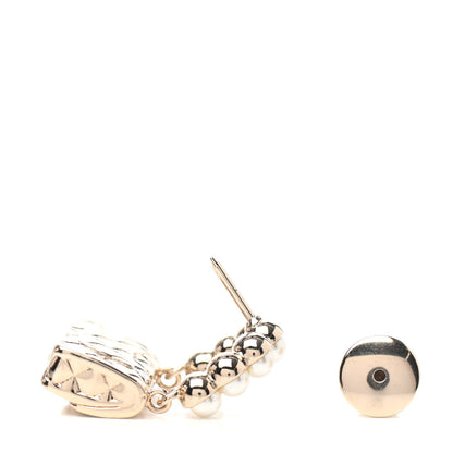Chanel Pearl Quilted Flap Brooch Gold 3 of 3