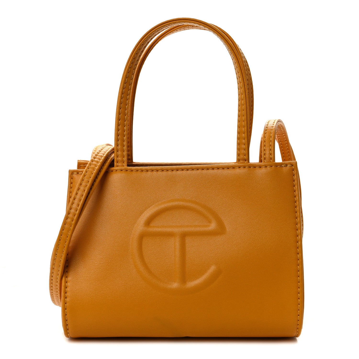 Telfar Vegan Leather Small Shopping Bag Mustard 1 of 11