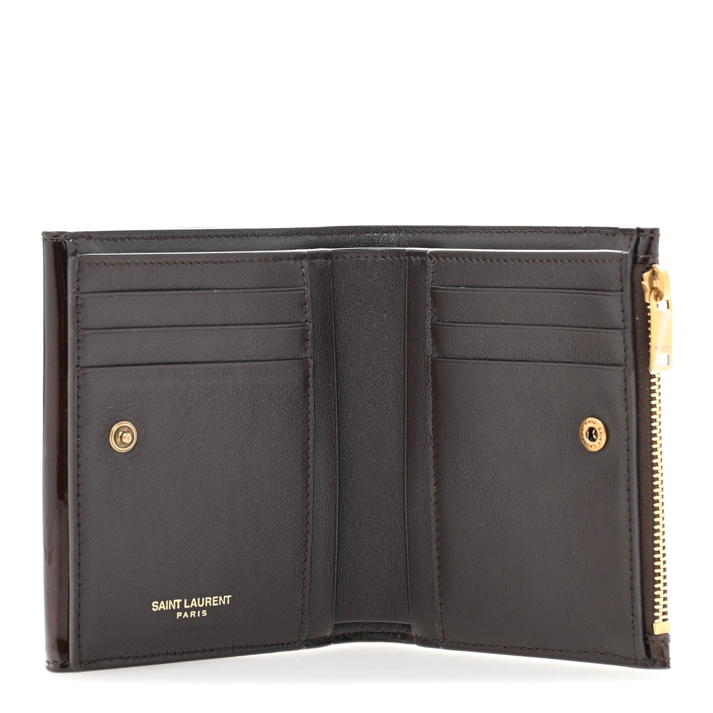 Patent Monogram Bi-Fold Wallet Dark Nut