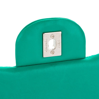 Chanel Lambskin Quilted Jumbo Double Flap Green 7 of 15