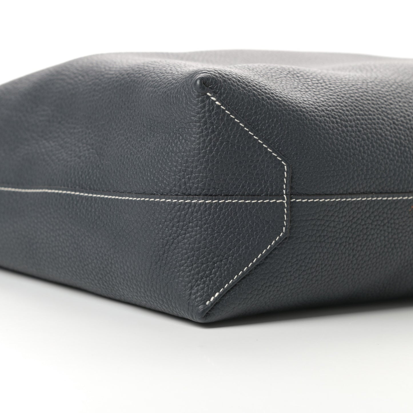 Taurillon Clemence Double Sens 36 Reversible Tote Bleu Lin Bleu Obscur