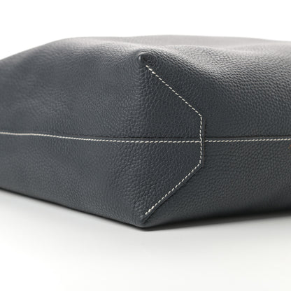 Hermes Taurillon Clemence Double Sens 36 Reversible Tote Bleu Lin Bleu Obscur 13 of 16