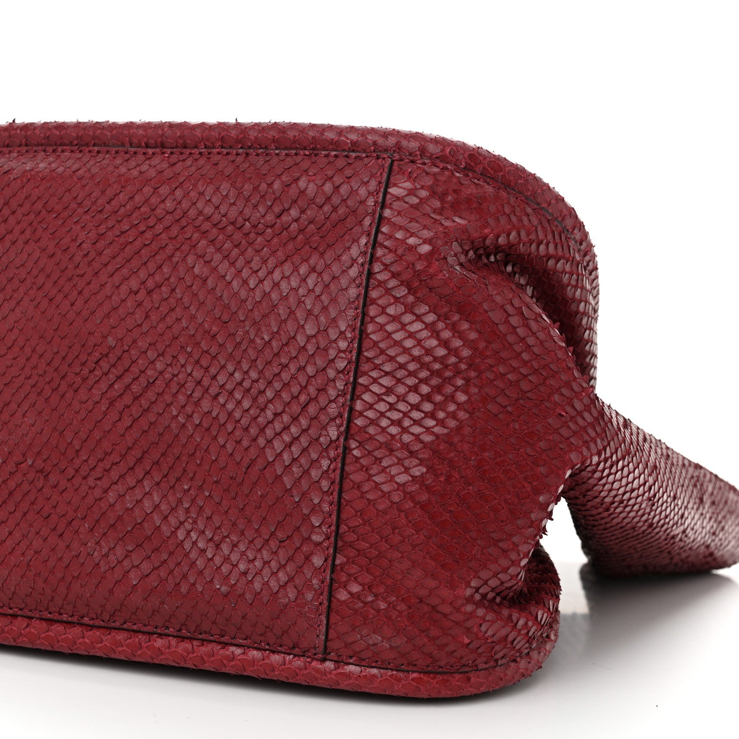Proenza Schouler Calfskin Snakeskin Embossed Large Ruched Tote Bordeaux 11 of 11