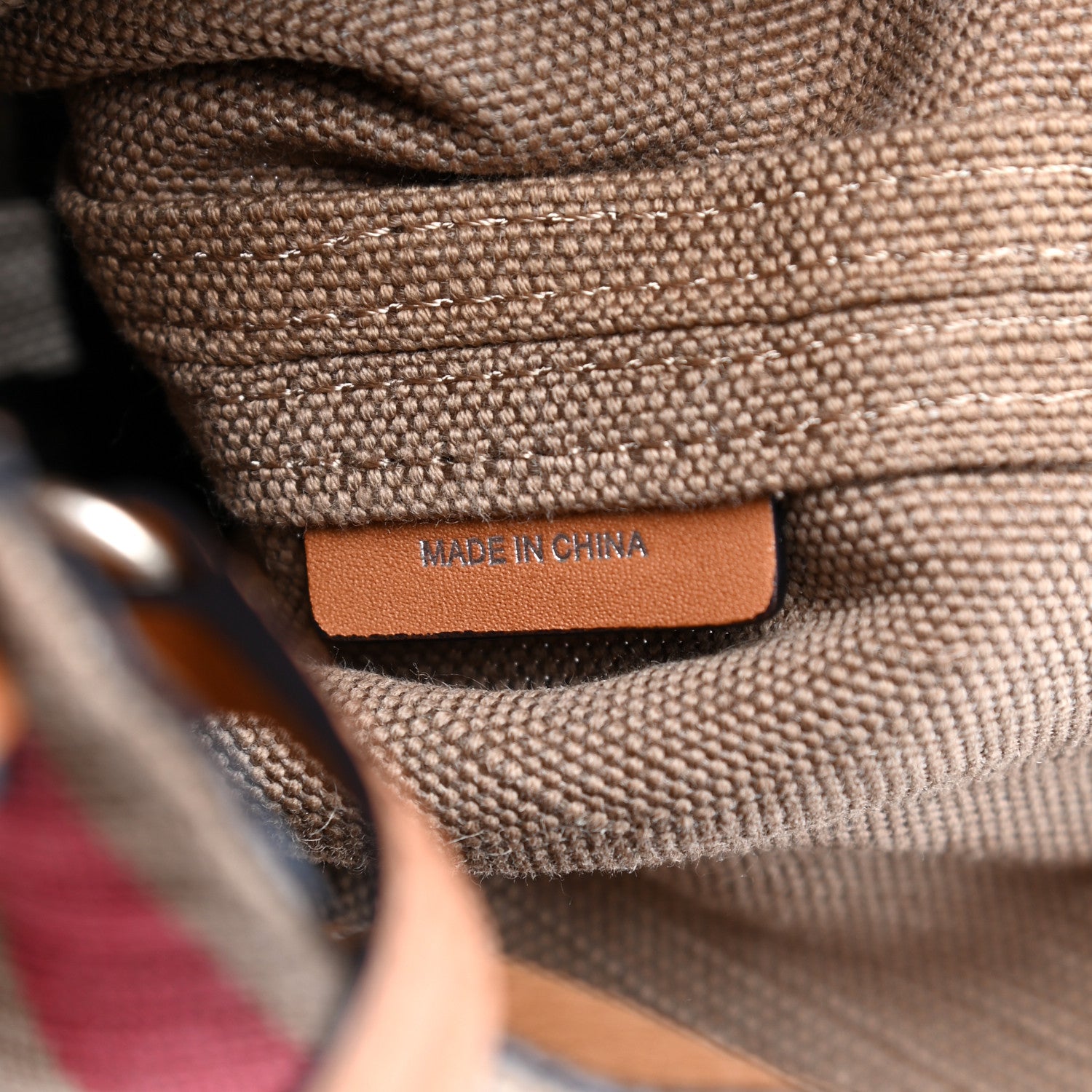 Burberry Canvas Mega Check Mini Ashby Tassel Crossbody Saddle Brown 6 of 9