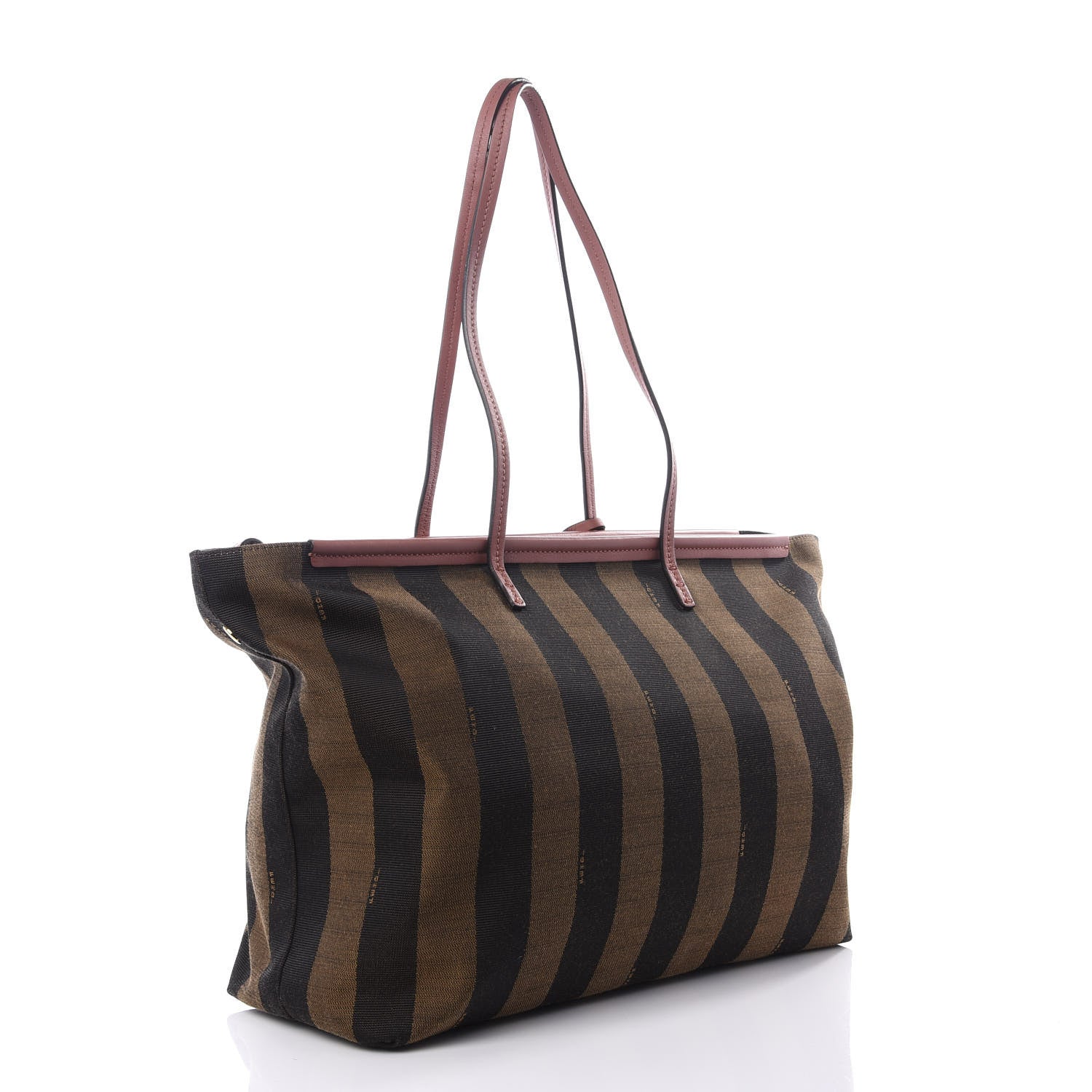 Fendi Pequin Vitello Medium Roll Tote Tobacco Rose 2 of 8