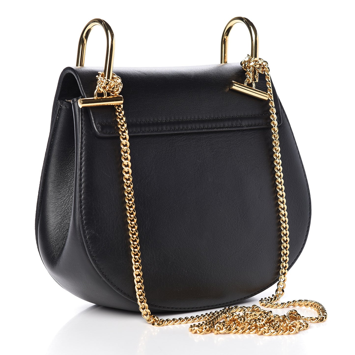 Suede Calfskin Mini Drew Shoulder Bag Black