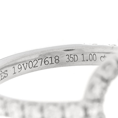 Hermes 18K White Gold Diamond Finesse Ring 51 5.75 5 of 6