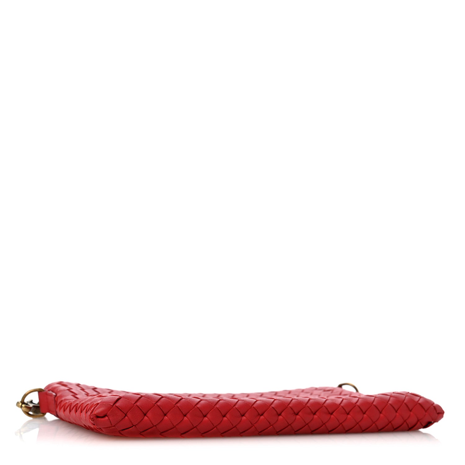 Bottega Veneta Nappa Intrecciato Biletto Chain Crossbody Red 4 of 11