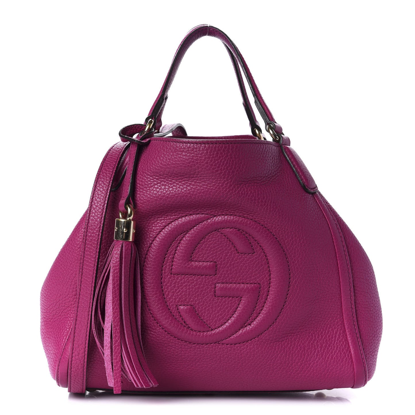 Cellarius Calfskin Small Soho Shoulder Bag Bright Bouganville