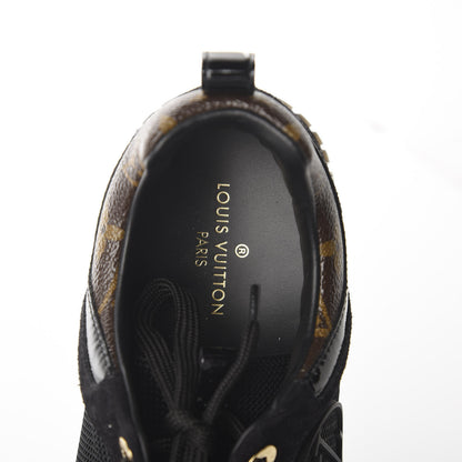 Louis Vuitton Suede Monogram Run Away Sneakers 37 Black 6 of 8