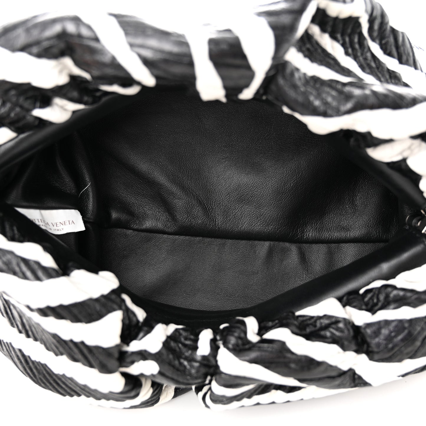 Nappa Zebra Print The Pouch Chain White Black