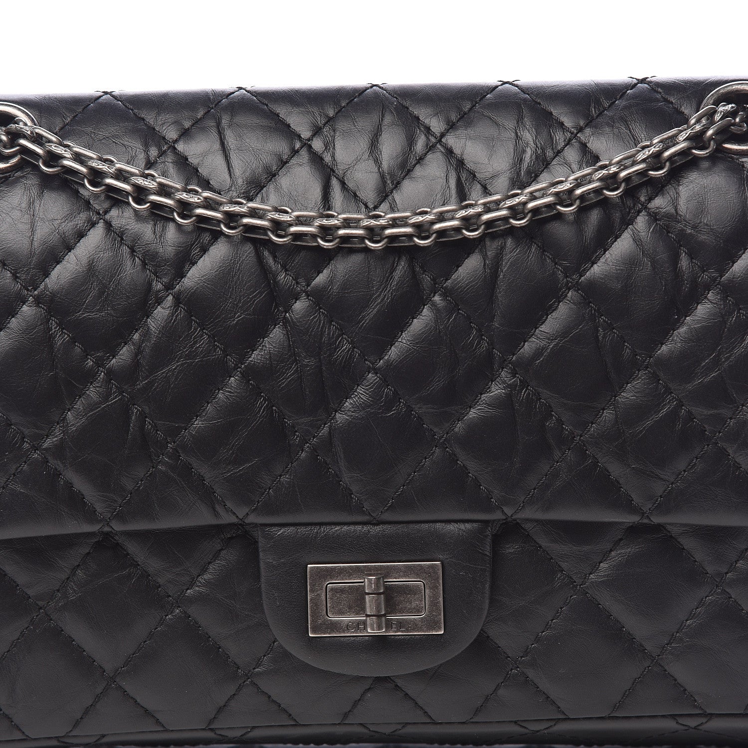 Chanel Aged Calfskin Quilted 2.55 Reissue 225 Flap Black 10 of 10