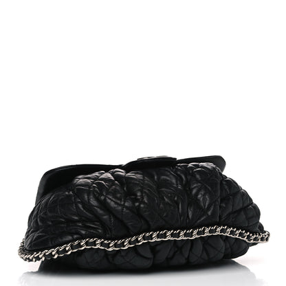 Chanel Washed Lambskin Quilted Large Chain Around Messenger Black 3 of 7