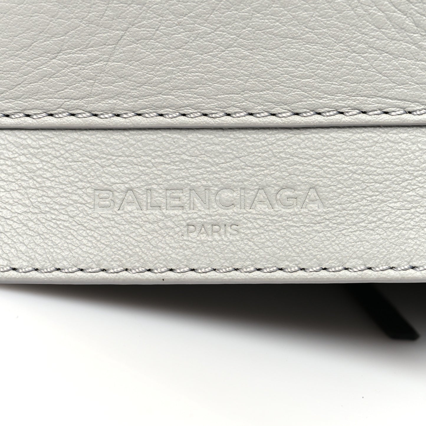 Supple Calfskin Bi-Color Papier A4 Tote White Black
