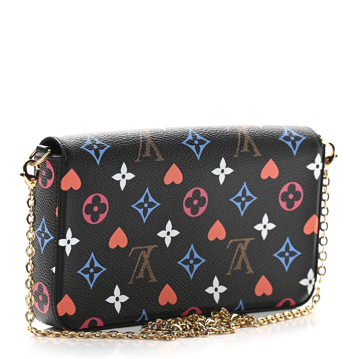 Louis Vuitton Game On Felicie Chain Wallet Black 4 of 9