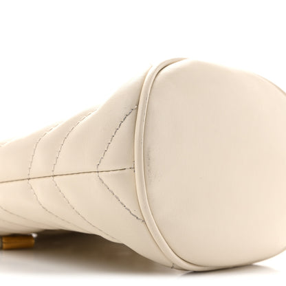 Gucci Calfskin Matelasse Mini GG Marmont 2.0 Bucket Bag White 9 of 14