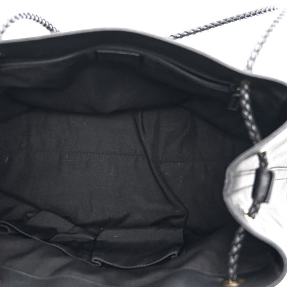 Gucci Calfskin Medium Braided Handle Gifford Tote Black 5 of 10