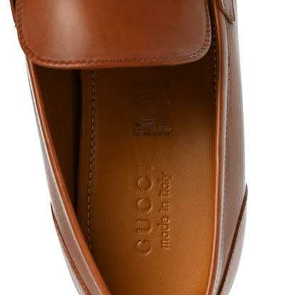 Gucci Betis Glamour Calfskin Horsebit Mens Jordaan Loafers 11 Brown 7 of 10