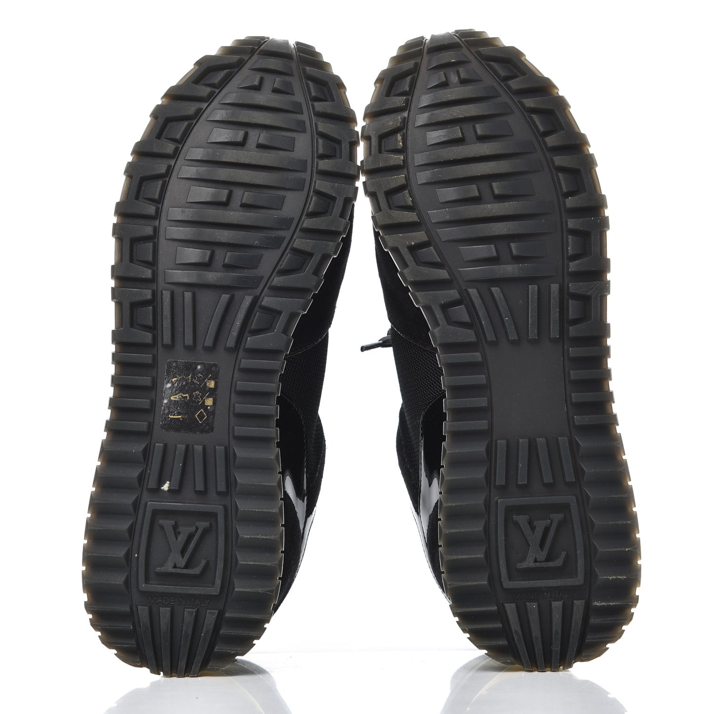Suede Monogram Run Away Sneakers 38 Black